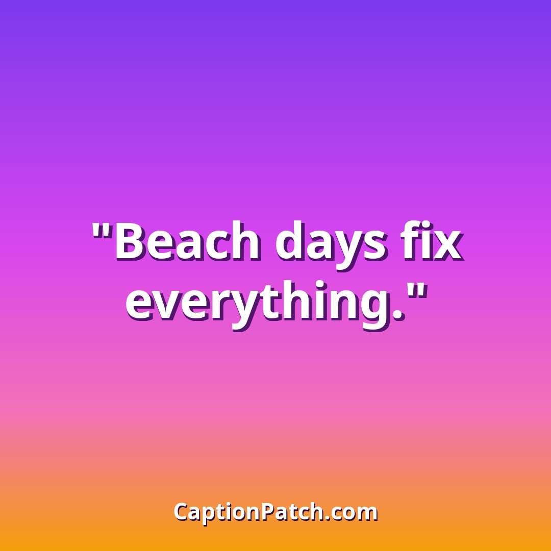 Short beach Instagram captions caption card
