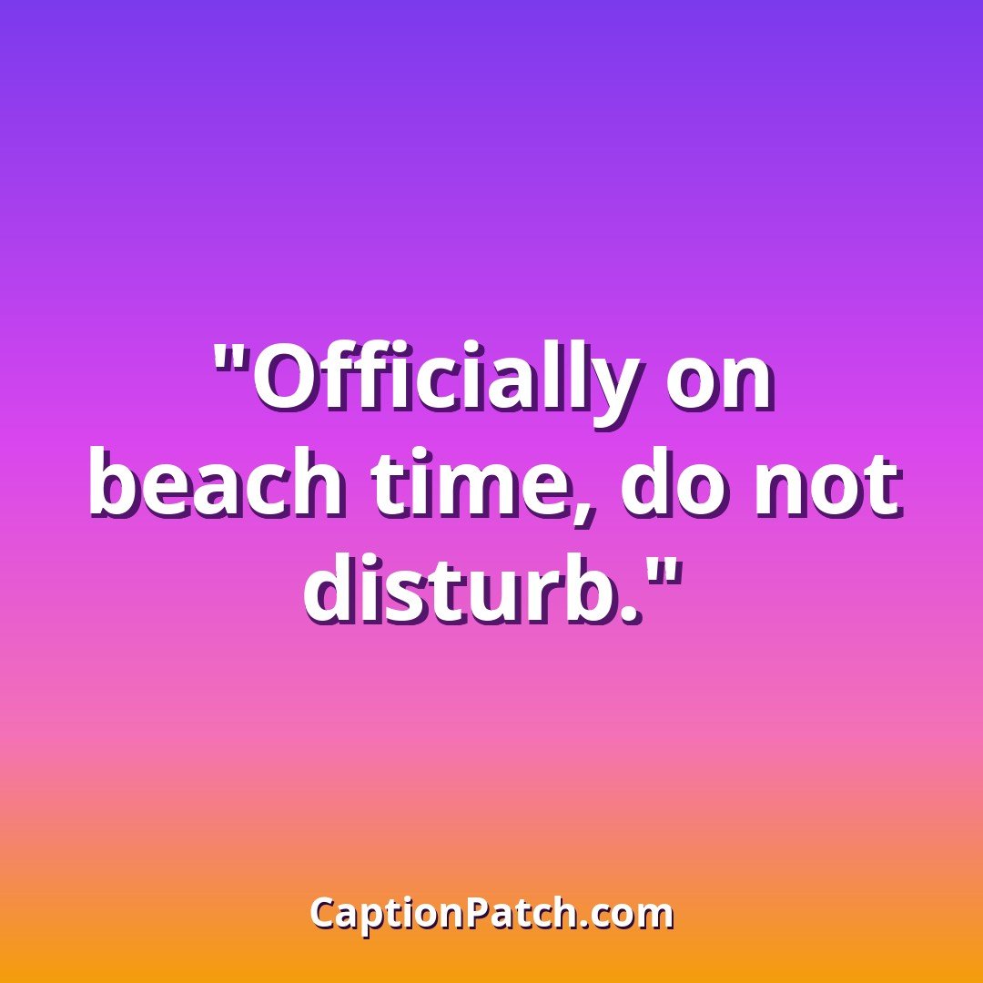 Beach vacation Instagram captions caption card