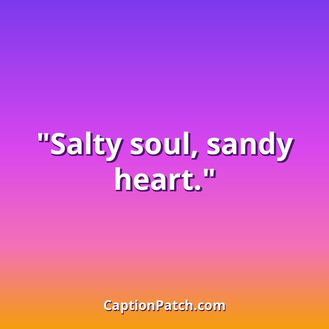 Beach vibes Instagram captions caption card