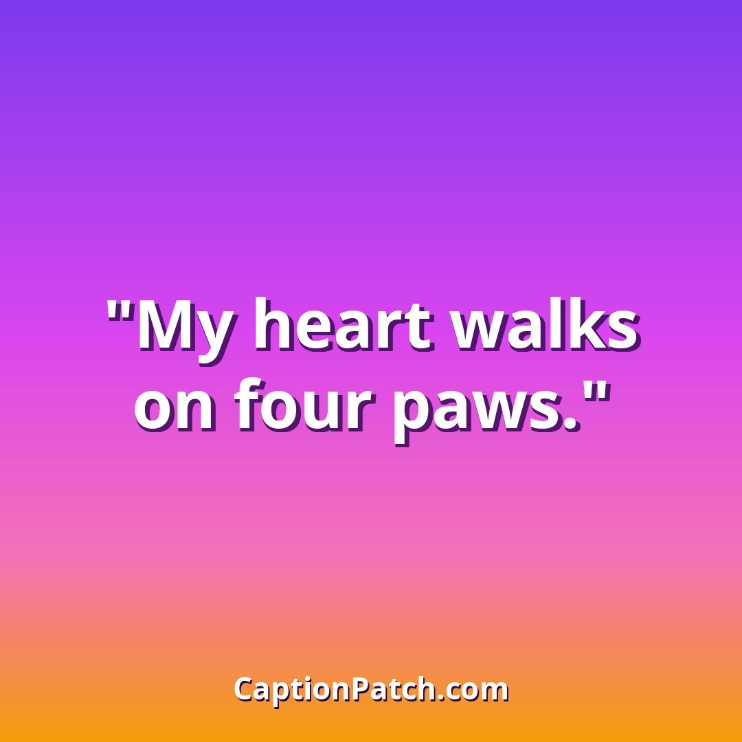 Cute dog Instagram captions caption card