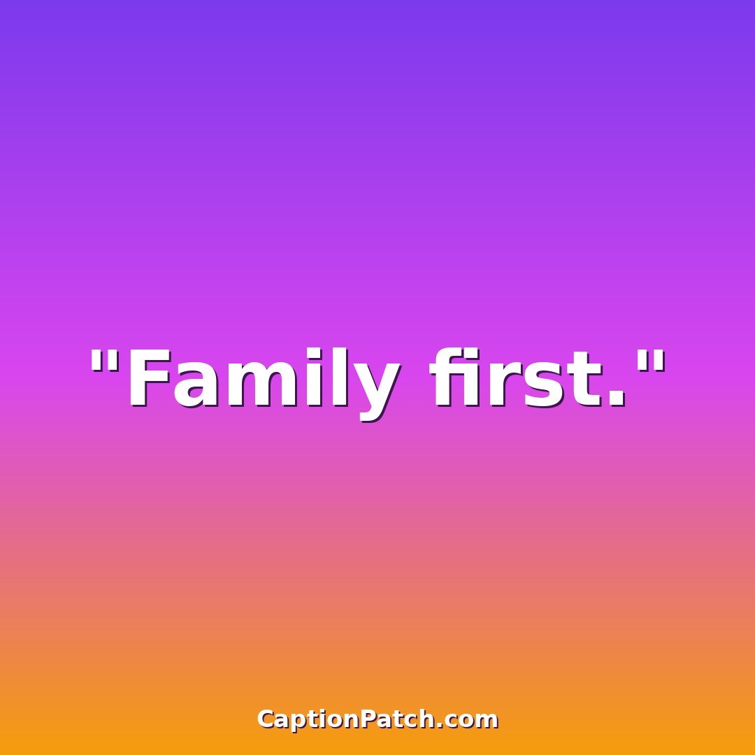 Short family vacation Instagram caption card