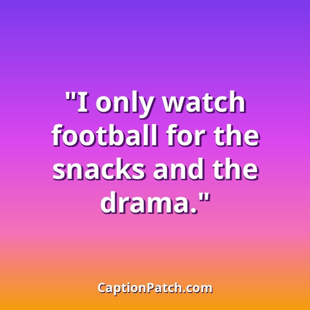Funny football Instagram captions caption card