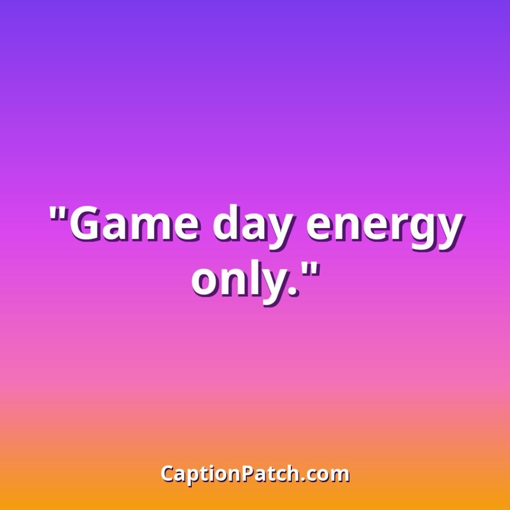 Game day football Instagram captions caption card