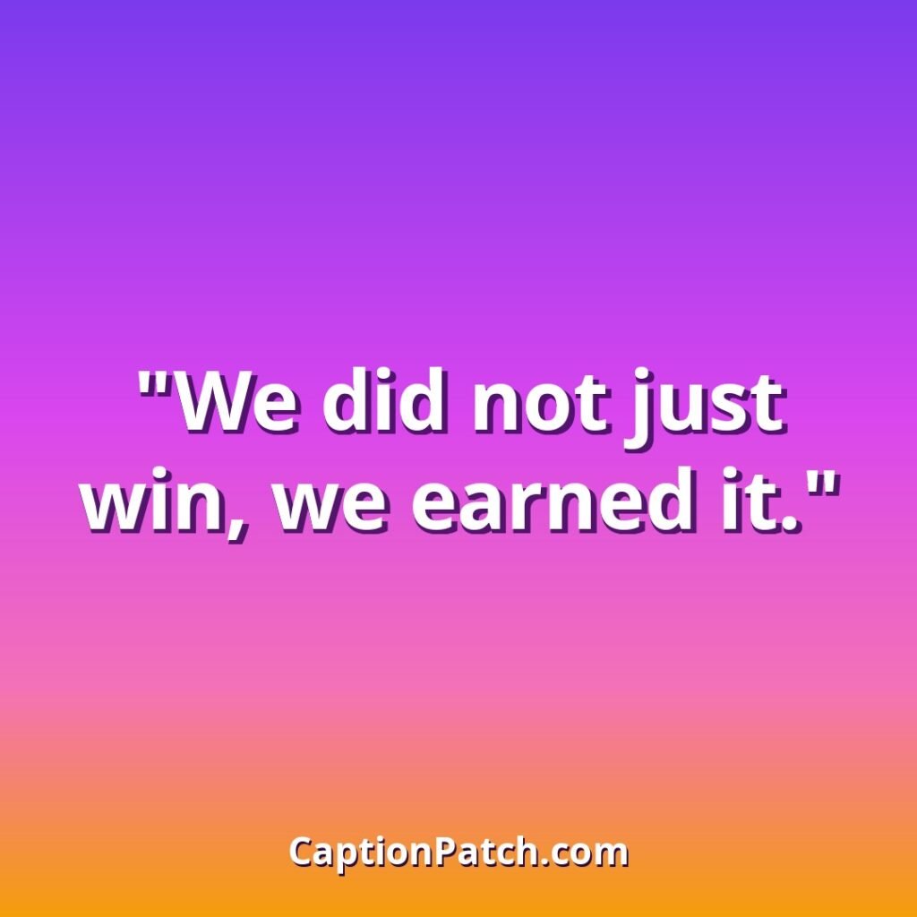 Victory football Instagram captions caption card