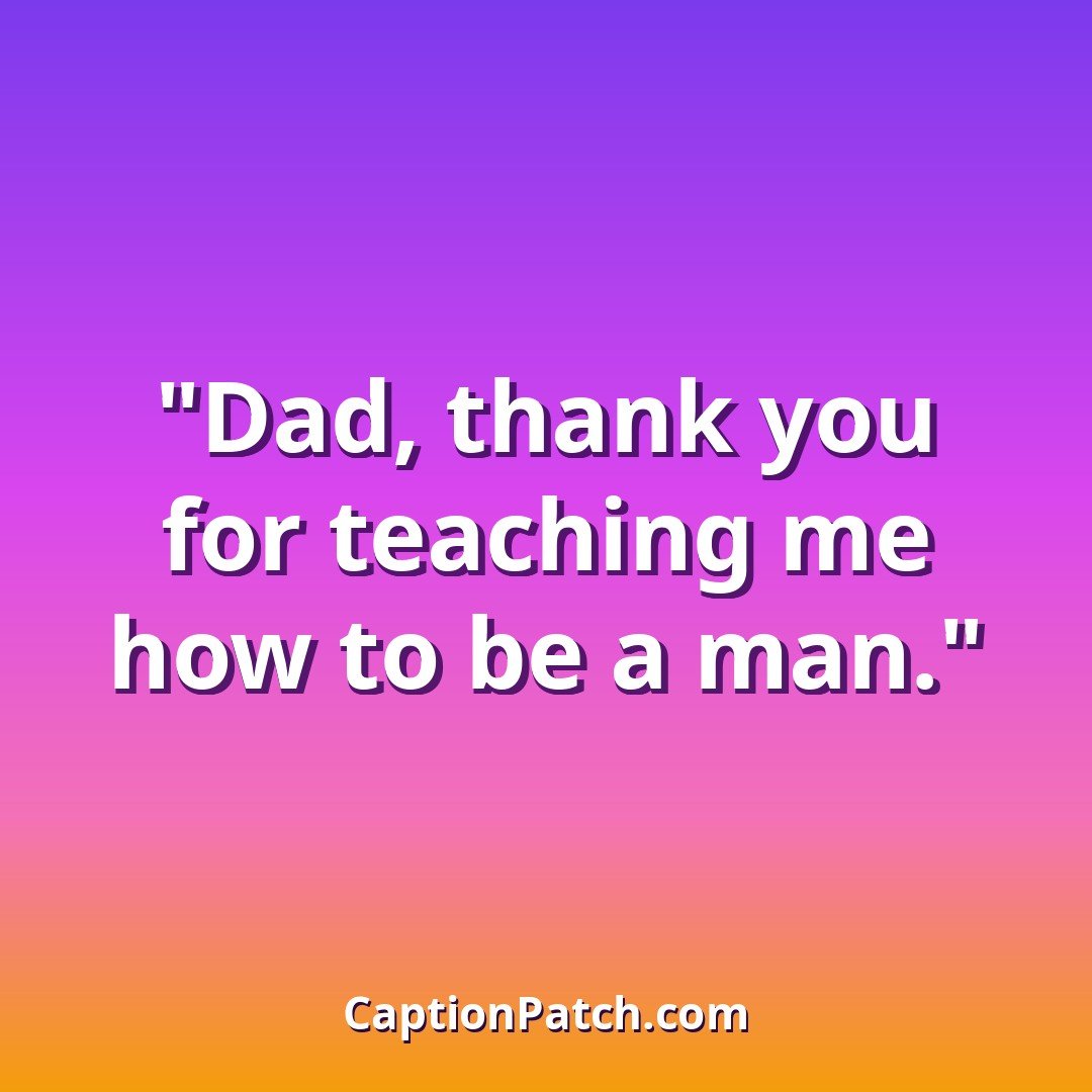 Son dad Instagram captions caption card