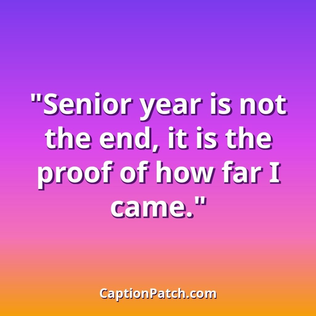 Best senior year instagram captions caption card