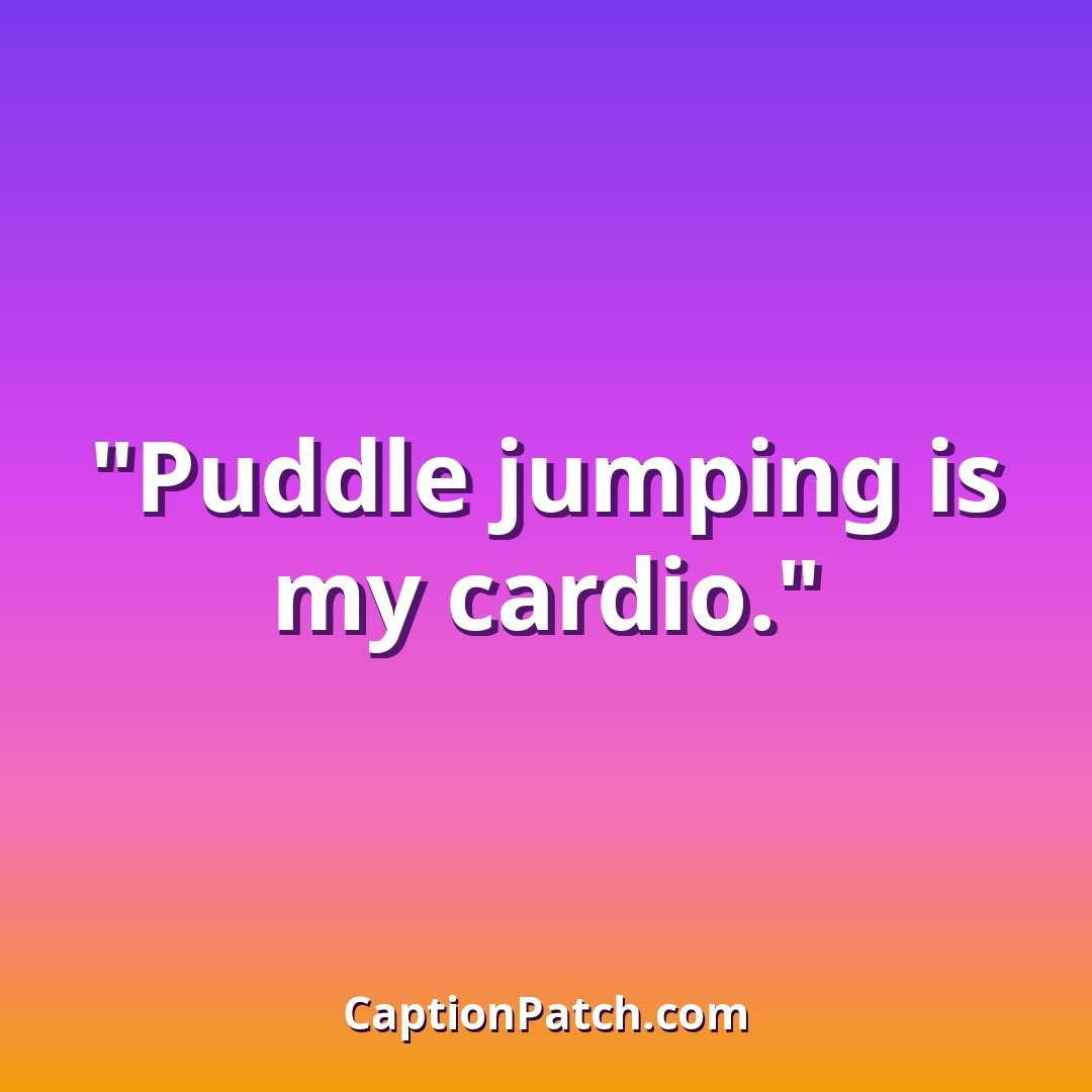 Cute rainy day Instagram captions caption card