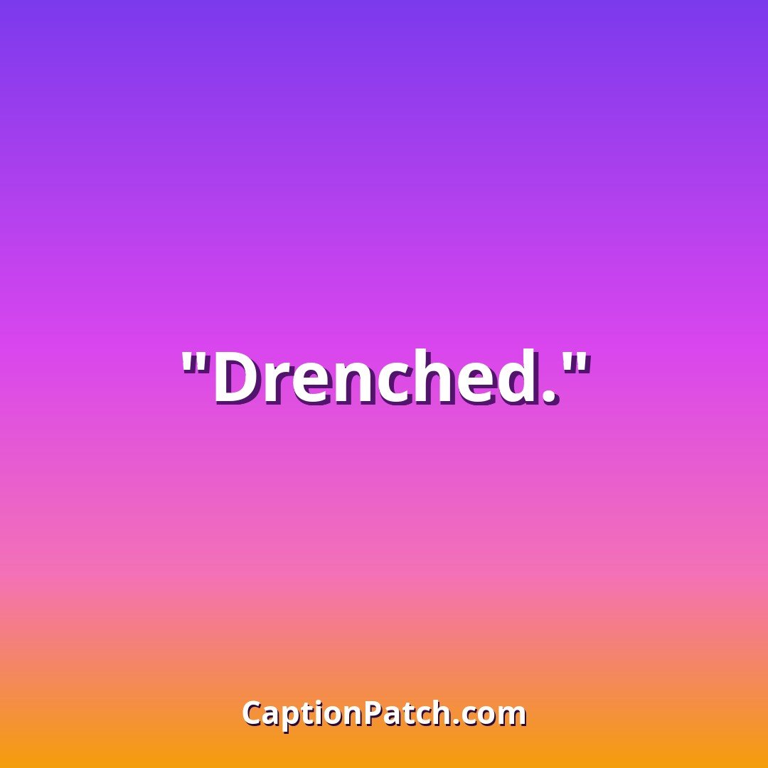 One word rain Instagram captions caption card