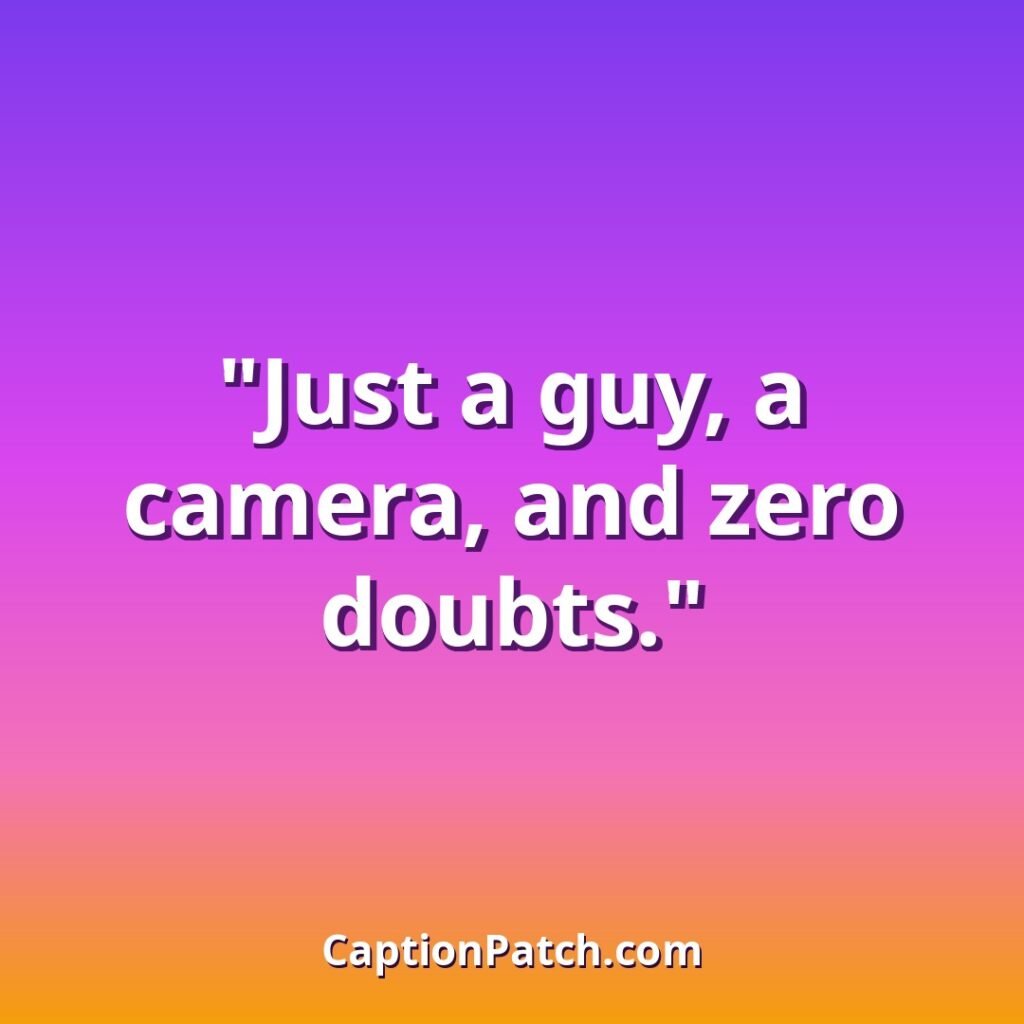 Selfie Instagram captions for boys caption card
