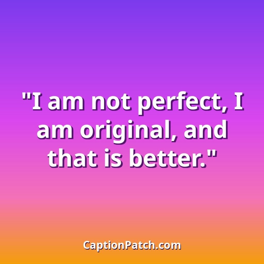 Confident selfie Instagram captions caption card