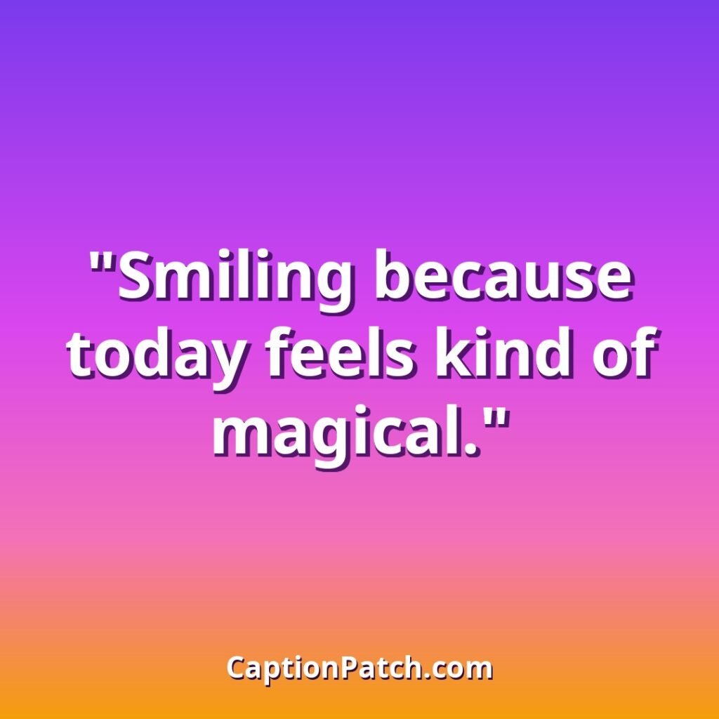 Cute selfie Instagram captions caption card